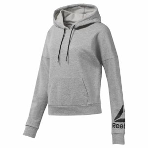 Reebok WOR Delta Kapuzenpullover Damen - Grau - DE 249-LTH